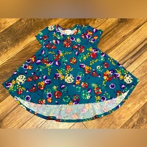 LulaRoe toddler girl size 2 floral print short sleeve elastic waist dress